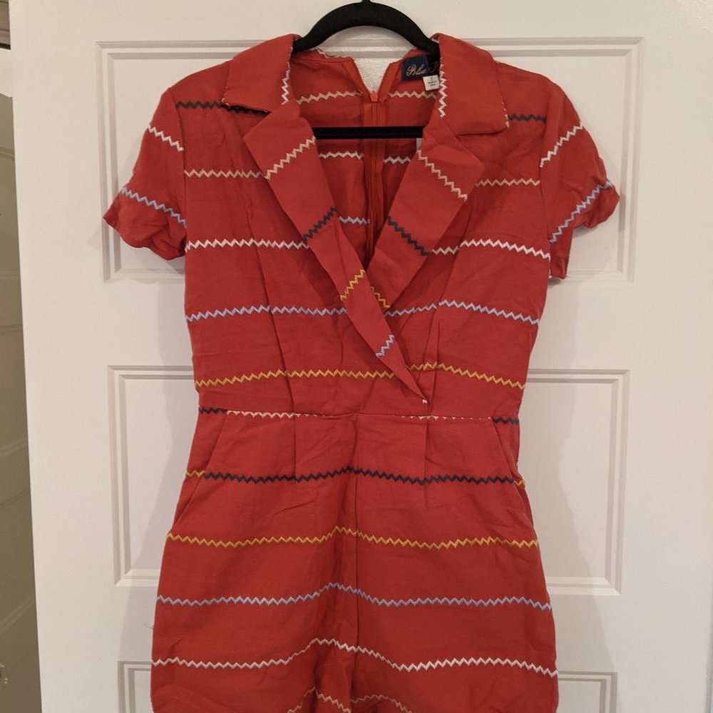 Blue Rain - Rust Romper - Women's S